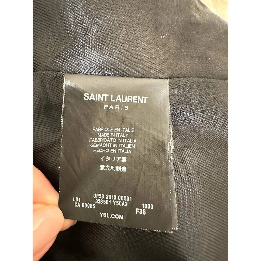 Saint Laurent Iconic Saint Laurent L01 Classic Leather Motorcycle Jacket Sz.36 Pre-owned Black Leather Good - Box View
