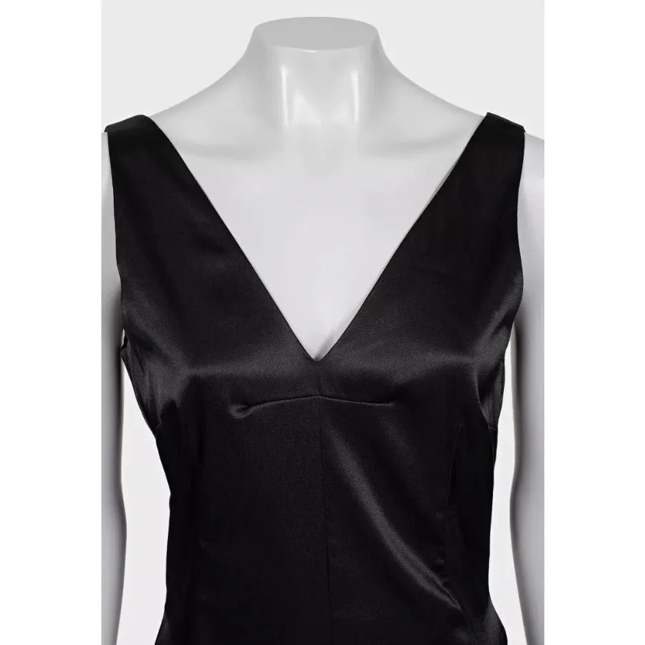 Dolce & Gabbana Black Bodycon Dress Sz.44 Pre-owned Black Polyester Good - Model View