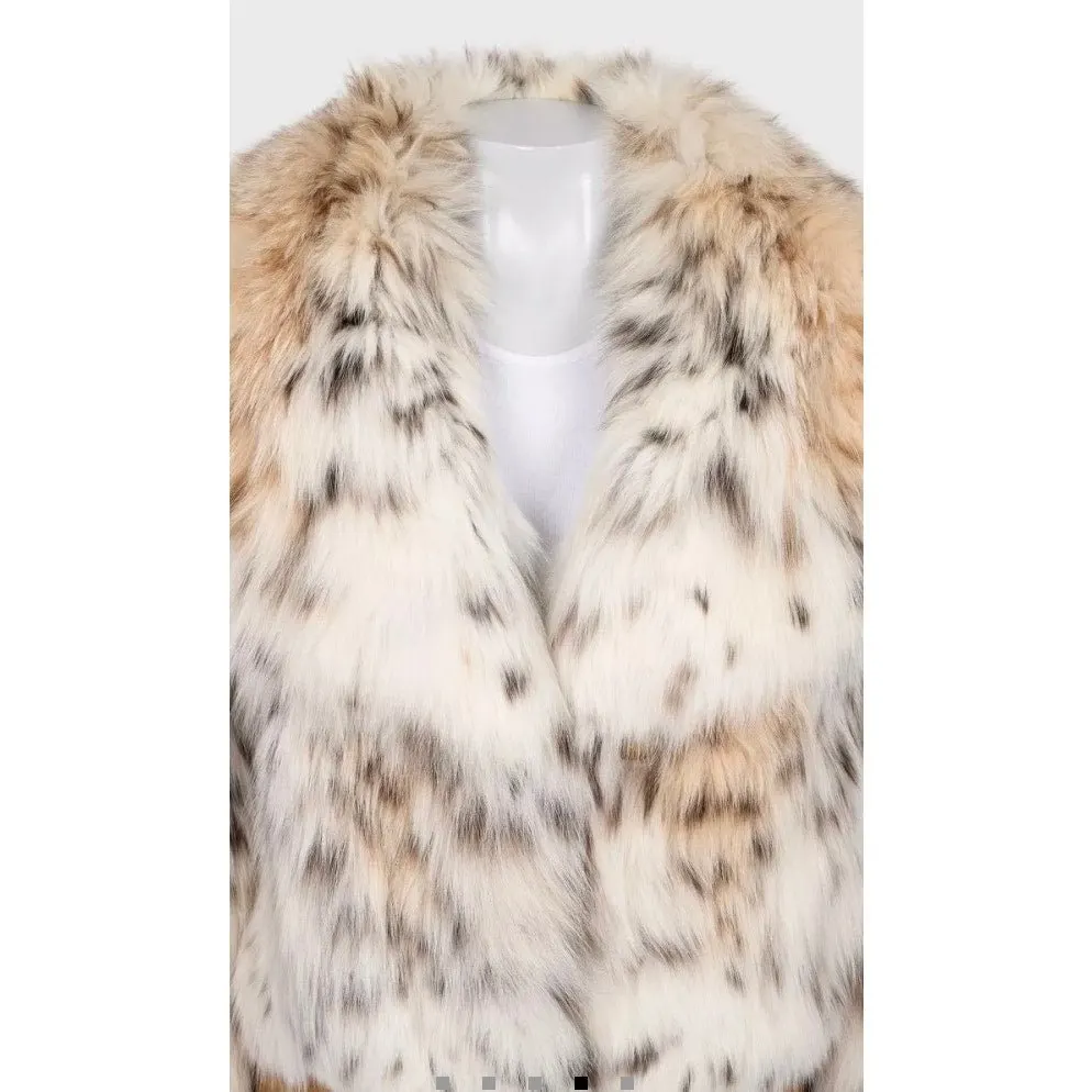 Valentino Cropped Coat with eather Sz.42 Pre-owned MultiColor Silk Good - Model View