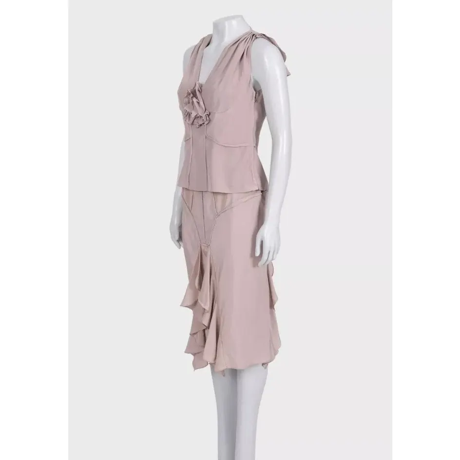 Saint Laurent by Tom Ford Vintage Pink Suit Set S Pre-owned Pink Good - Back View