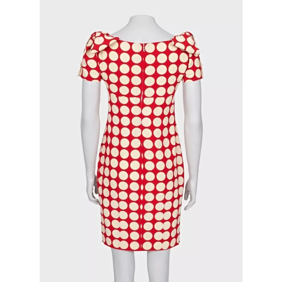 Valentino 100% Silk Fitted Dress Bow Detail UK 6/XS Pre-owned MultiColor Silk Good - Inside View