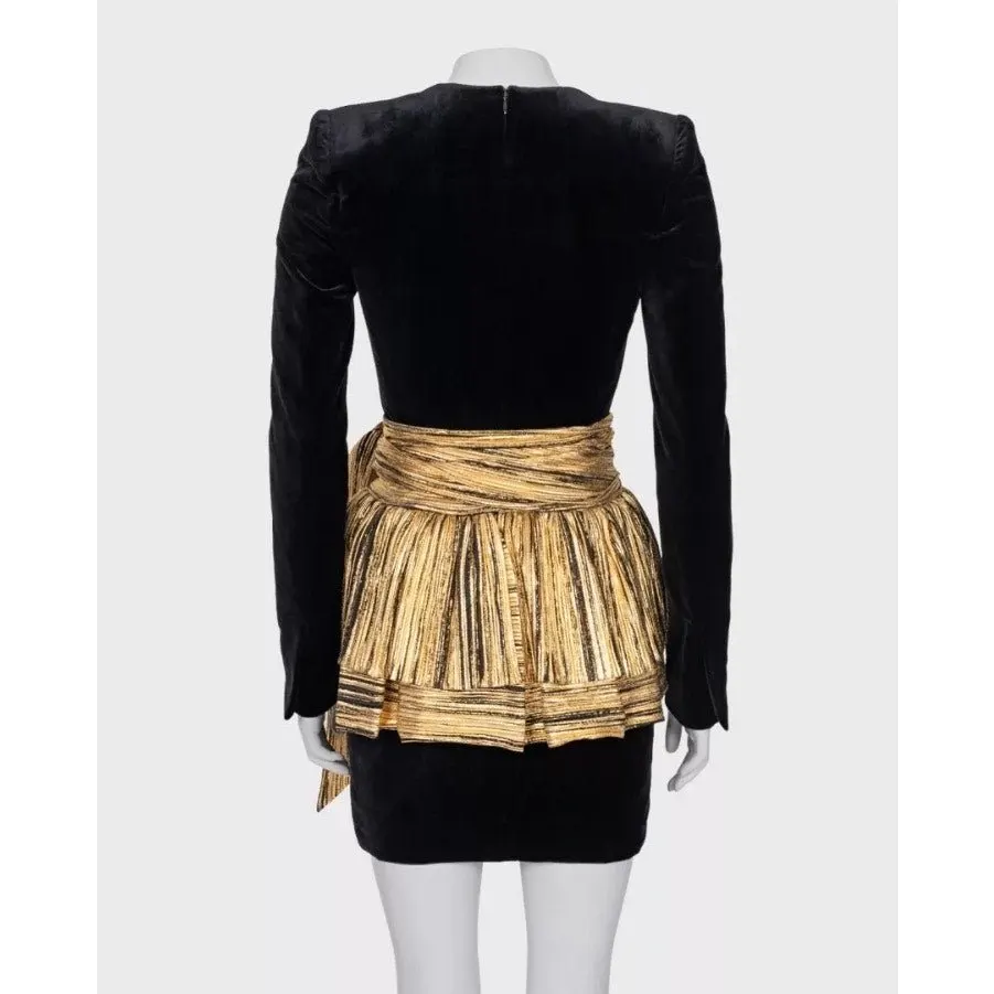 Alexandre Vauthier NWOT Alexandre Vauthier Gold Peplum Dress Sz.36 Pre-owned Gold Polyester Never worn - Inside View