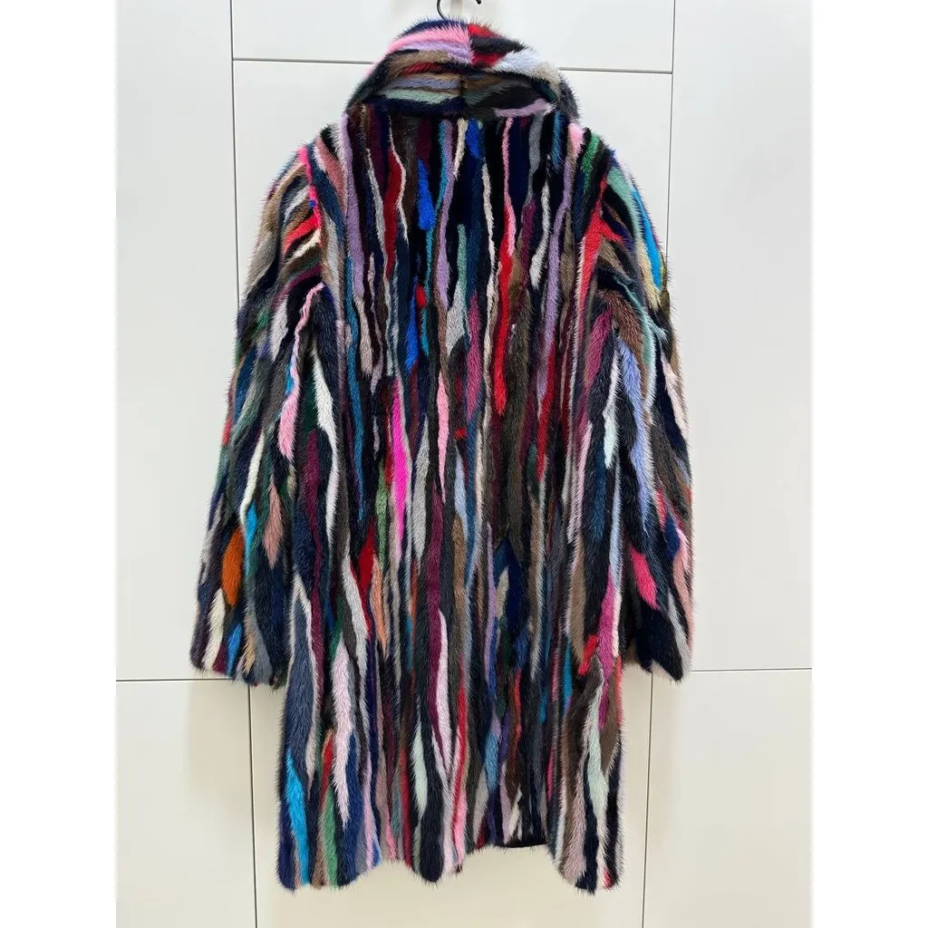 Unsigned Multicolor Coat - IT 40 Pre-owned Black Good - Box View