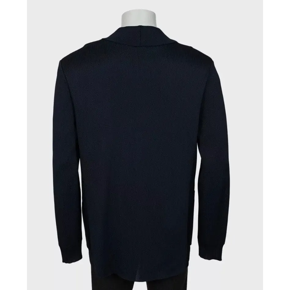 Balmain NWOT Balmain Men's Blue Double Breasted Viscose Cardigan XL Pre-owned Blue Never worn - Inside View
