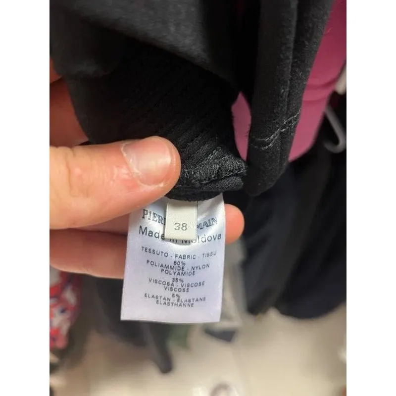 Balmain Pierre Black Fitted Dress Asymmetric Zip EU 38 M Pre-owned Black Polyamide Never worn - Box View