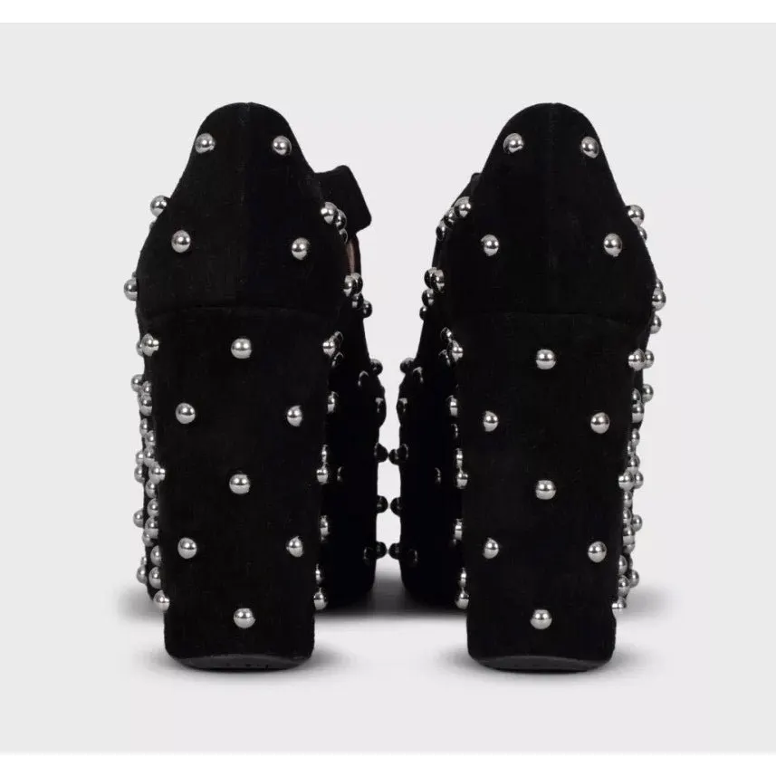 Alaïa NWOB Alaïa Black Suede Wedge Pumps - Size EU 38 Pre-owned Black Suede Never worn - Model View