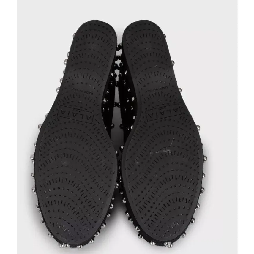 Alaïa NWOB Alaïa Black Suede Wedge Pumps - Size EU 38 Pre-owned Black Suede Never worn - Box View