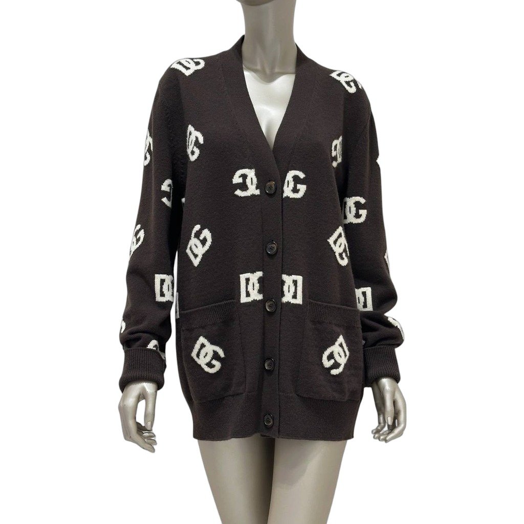 Dolce & Gabbana DG Monogram Wool Cardigan | Libas Collective