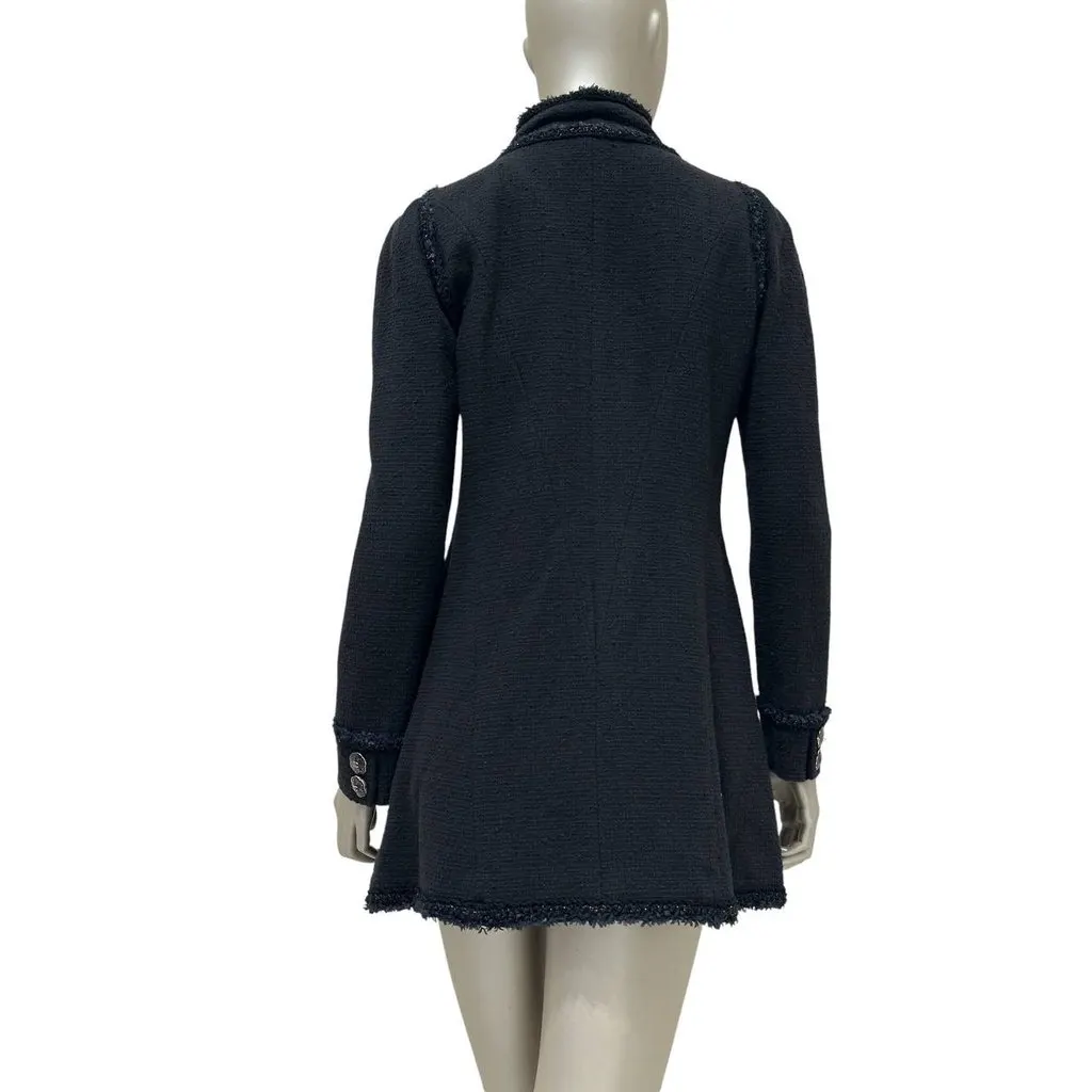 Chanel 2013 Cruise Versailles Black Tweed Jacket CC Buttons Size 40 Pre-owned Black Tweed Good - Back View