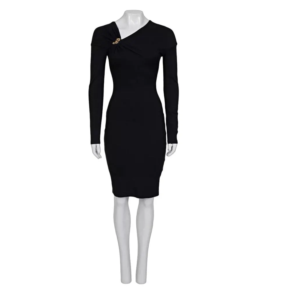 Roberto Cavalli Black Cocktail Dress Sz.S Pre-owned Black Good - Front View
