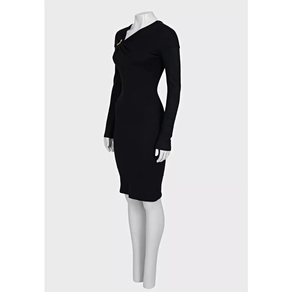 Roberto Cavalli Black Cocktail Dress Sz.S Pre-owned Black Good - Back View
