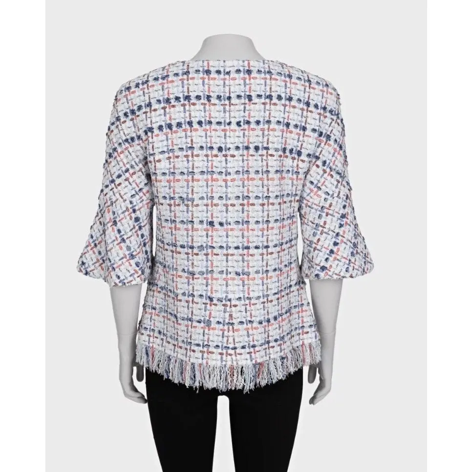 Chanel Spring 2018 Fringe Jacket Blazer - French 40 / L Pre-owned MultiColor Silk Good - Inside View