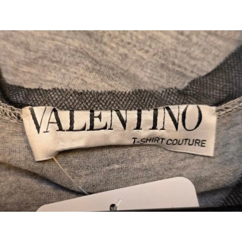 Valentino Gray Sequin Fitted Tank Top - UK 6 XS Pre-owned Grey Good - Box View