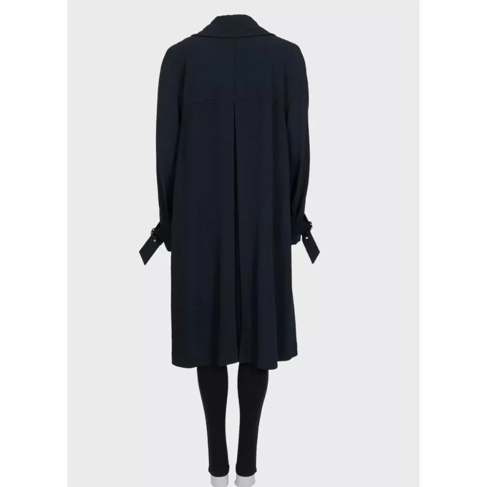 Chanel NWOT Chanel Black Coat with Gold Strap Details, Sz 42/ XL Pre-owned Black Never worn - Inside View