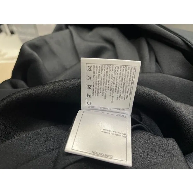 Chanel NWOT Chanel Black Coat with Gold Strap Details, Sz 42/ XL Pre-owned Black Never worn - Box View