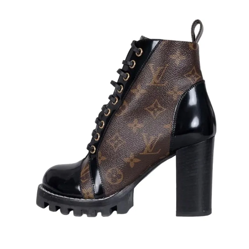 Louis Vuitton Star Trail Brown Monogram Ankle Boots sz.36 Pre-owned