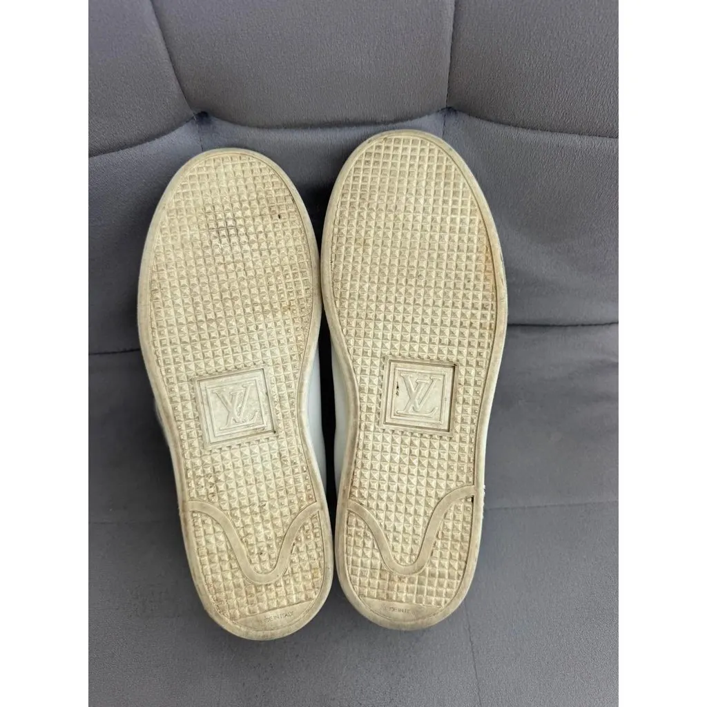 Louis Vuitton Time Out White Leather Sneakers 36 Pre-owned White Leather Good - Back View
