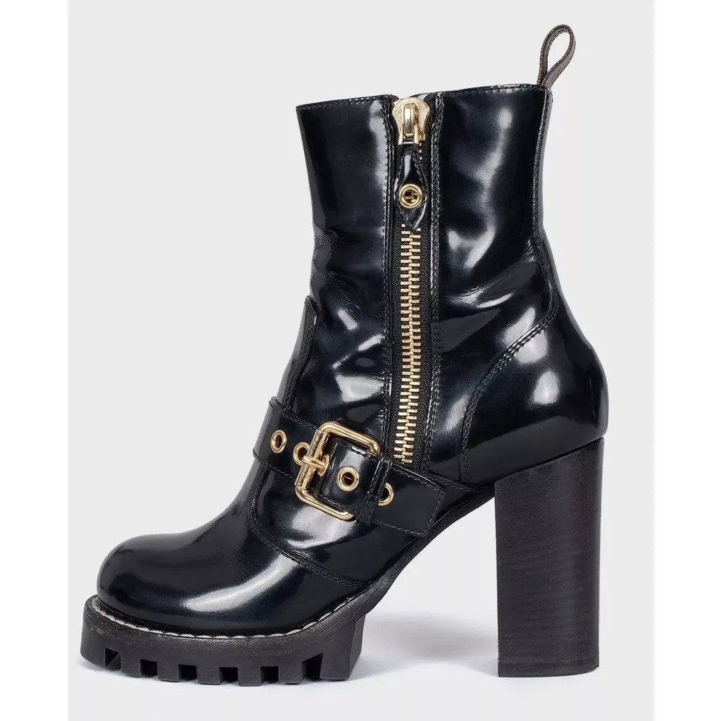 Louis Vuitton Star Trail Black Leather Ankle Boots Sz.37 Pre-owned Black Leather Good - Box View
