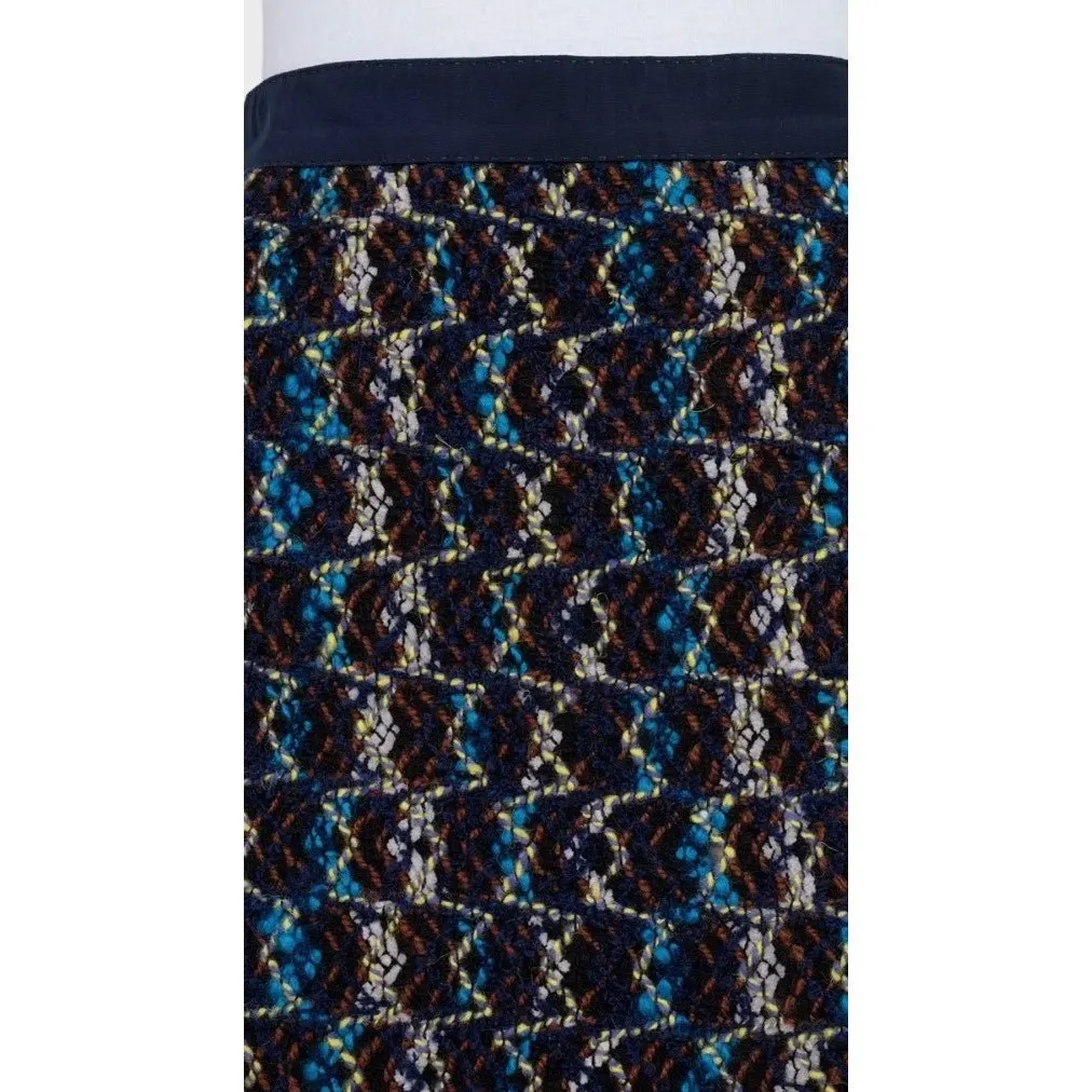 Louis Vuitton Blue Wool Midi Skirt Sz.36 Pre-owned Blue Wool Good - Model View