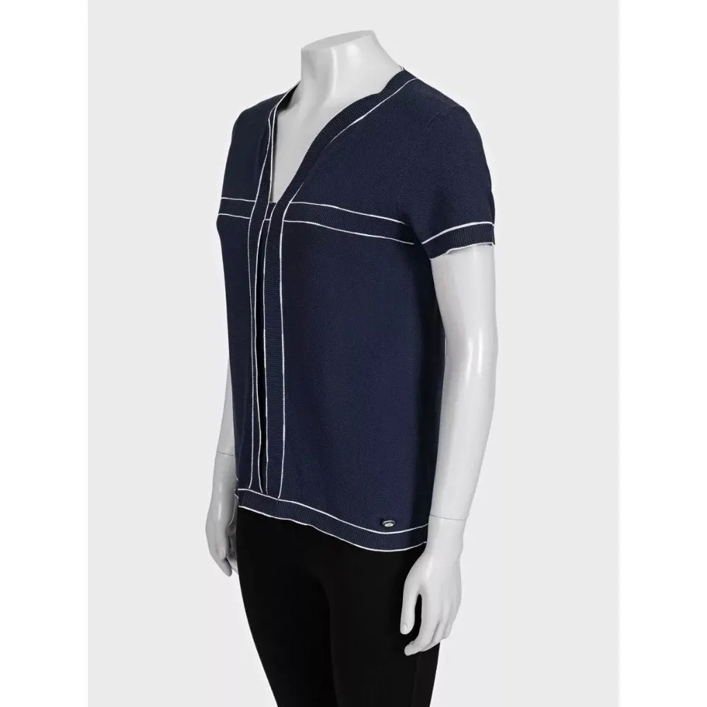Chanel Blue Cotton T-Shirt Sz.38 Pre-owned Blue Cotton Good - Back View