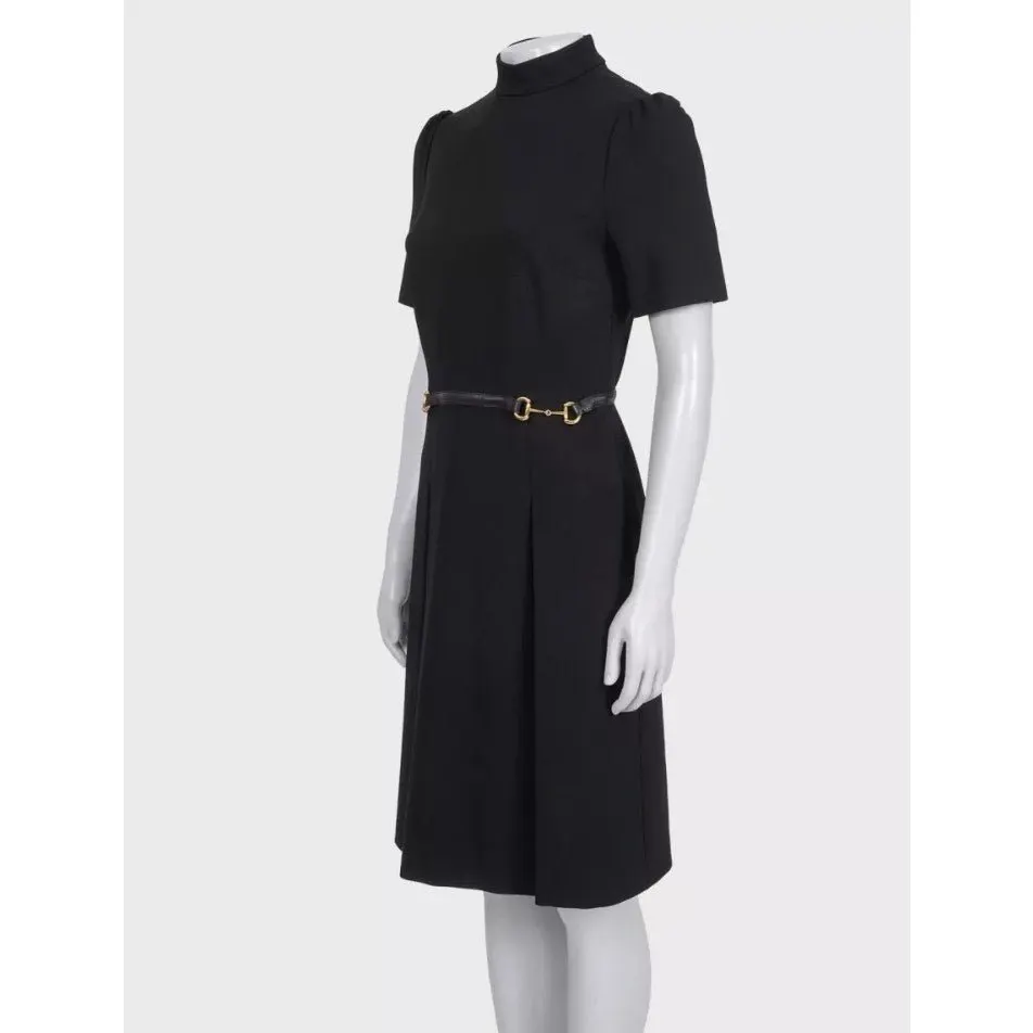 Gucci Black Fitted Dress Sz.M Pre-owned Black Polyamide Good - Back View