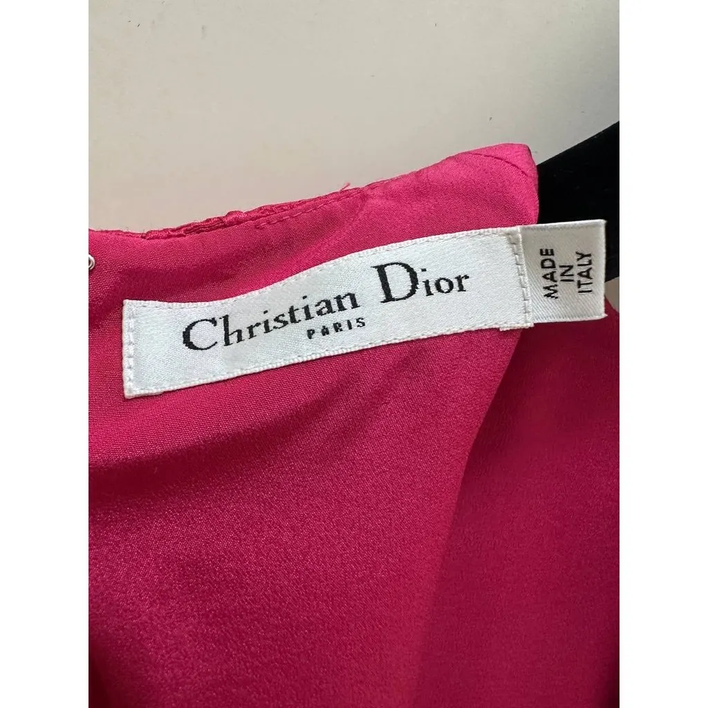 Unsigned Christian Dior FW12 Fuchsia Pink Tulle Dress Sz.38 Pre-owned Pink Satin Good - Box View