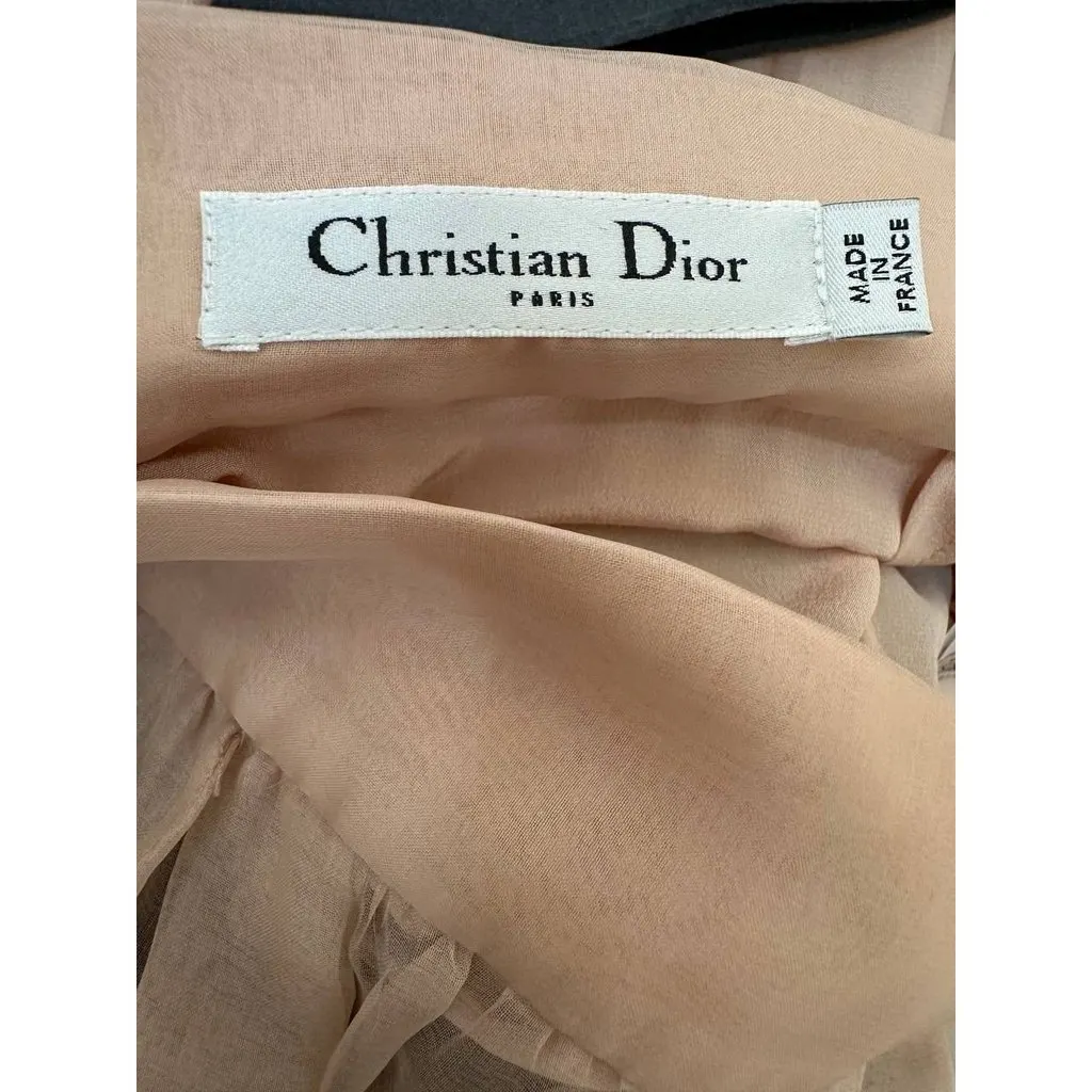 Dior Blush Pink Pleated Silk Skirt Sz.40 Pre-owned Pink Silk Good - Model View