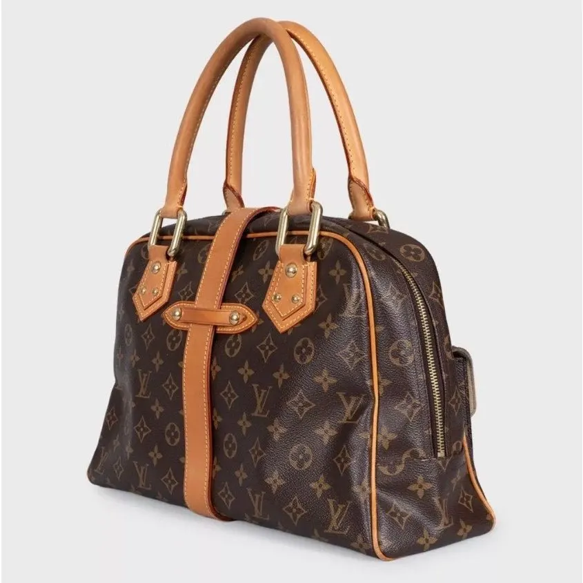 Louis Vuitton Manhattan GM Monogram Tote Bag Pre-owned MultiColor Canvas Good - Back View