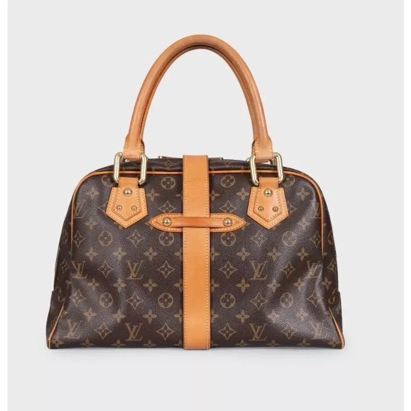 Louis Vuitton Manhattan GM Monogram Tote Bag Pre-owned MultiColor Canvas Good - Inside View