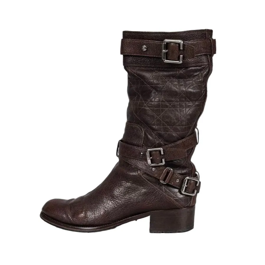 Dior Roadior Brown Leather Slip-On Boots - EU 40 Pre-owned