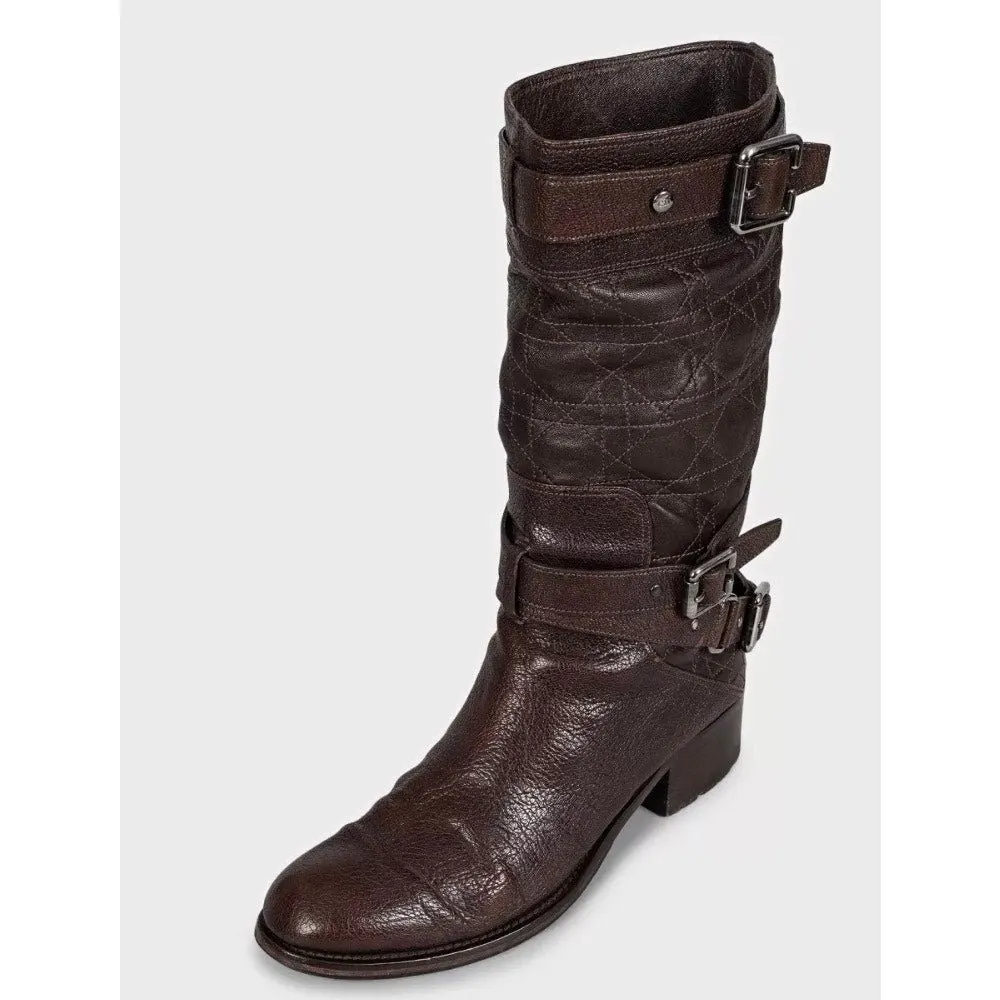 Dior Roadior Brown Leather Slip-On Boots - EU 40 Pre-owned Brown Leather Good - Inside View