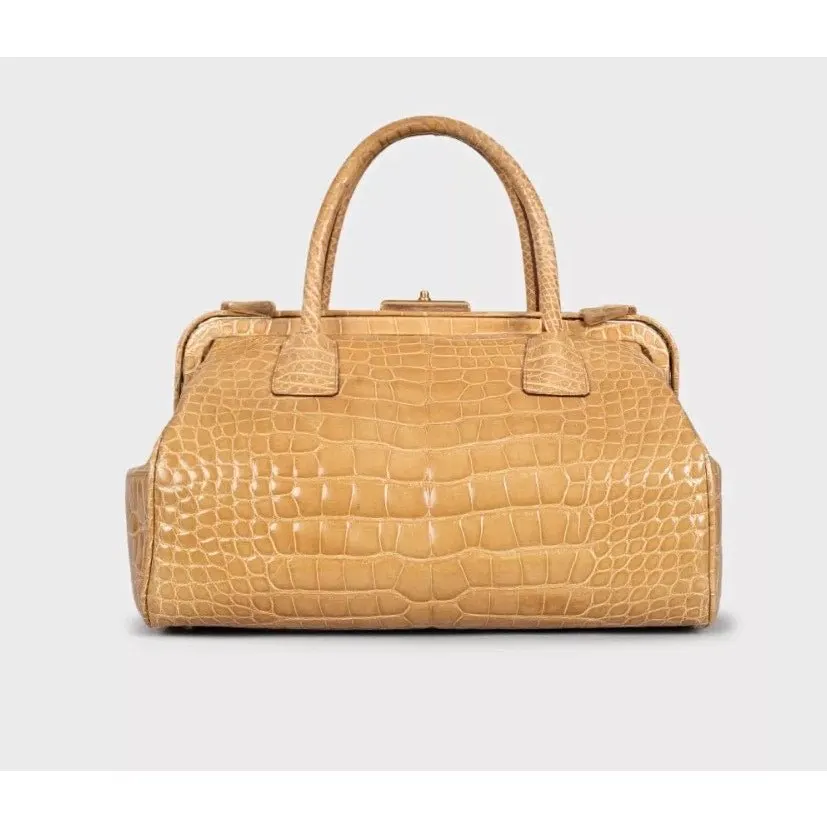 Prada Beige Leather Animal Print Handbag Pre-owned Beige Leather Good - Inside View