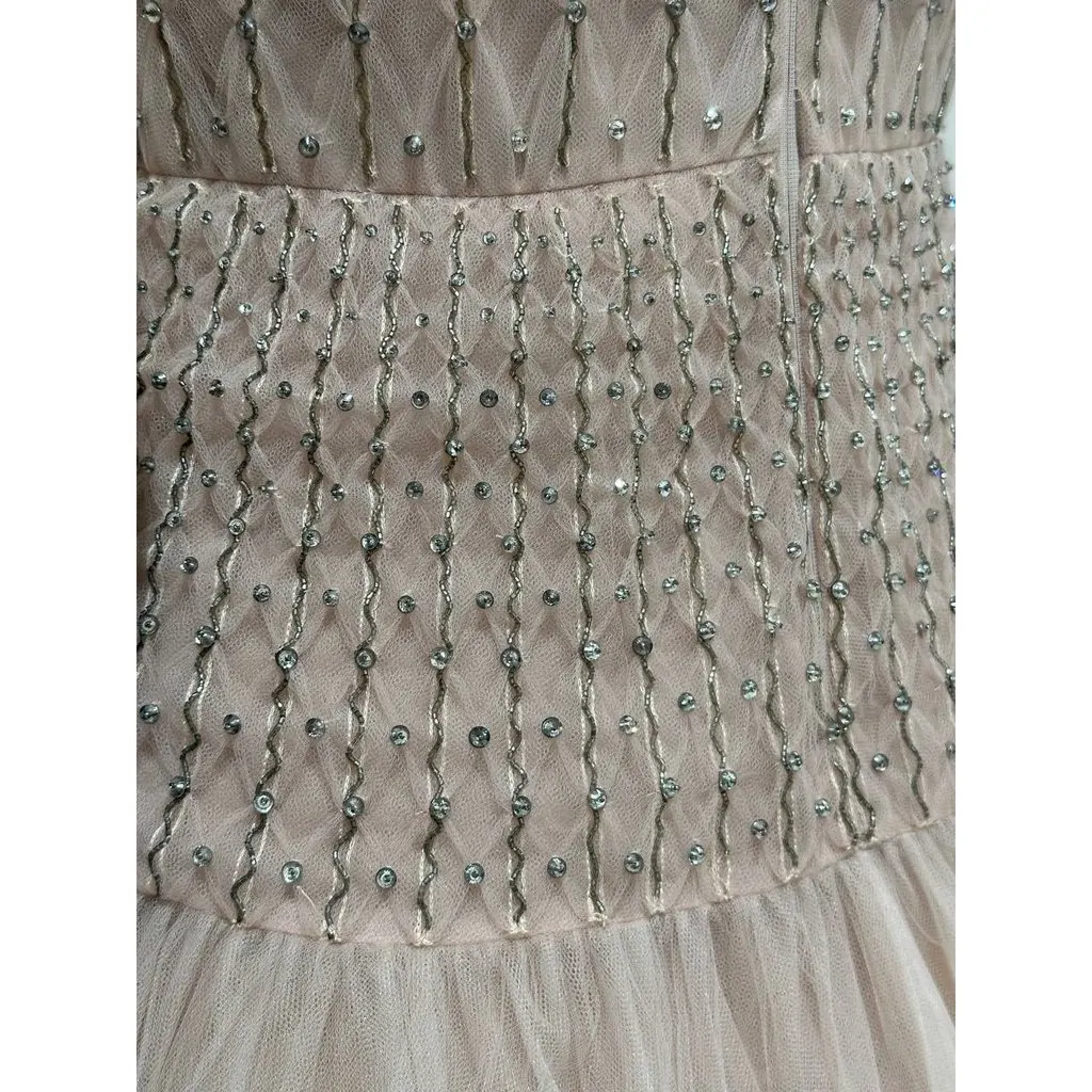 Valentino Blush Pink Embellished Tulle Gown Sz.40 Pre-owned Pink Good - Box View
