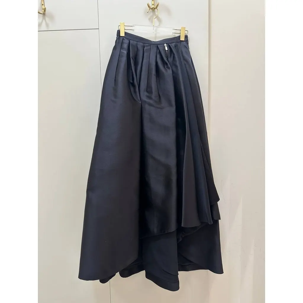 Unsigned Christian Dior Fuchsia Silk Top & Black Skirt Set Sz.38 Pre-owned Black Silk Good - Box View