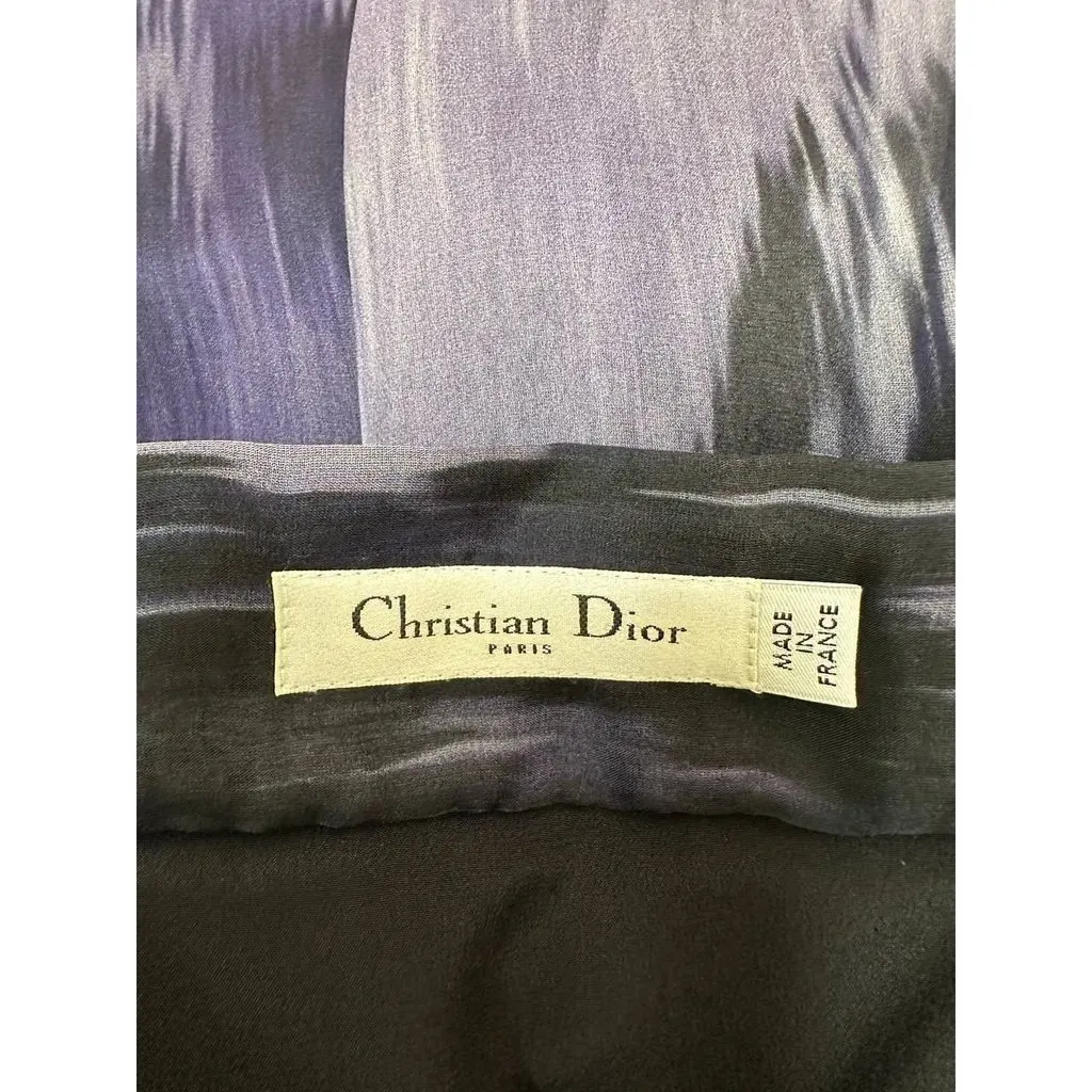 Unsigned Christian Dior 2005 Silk Chiffon Tiered Skirt Sz.38 Pre-owned Red Silk Good - Model View
