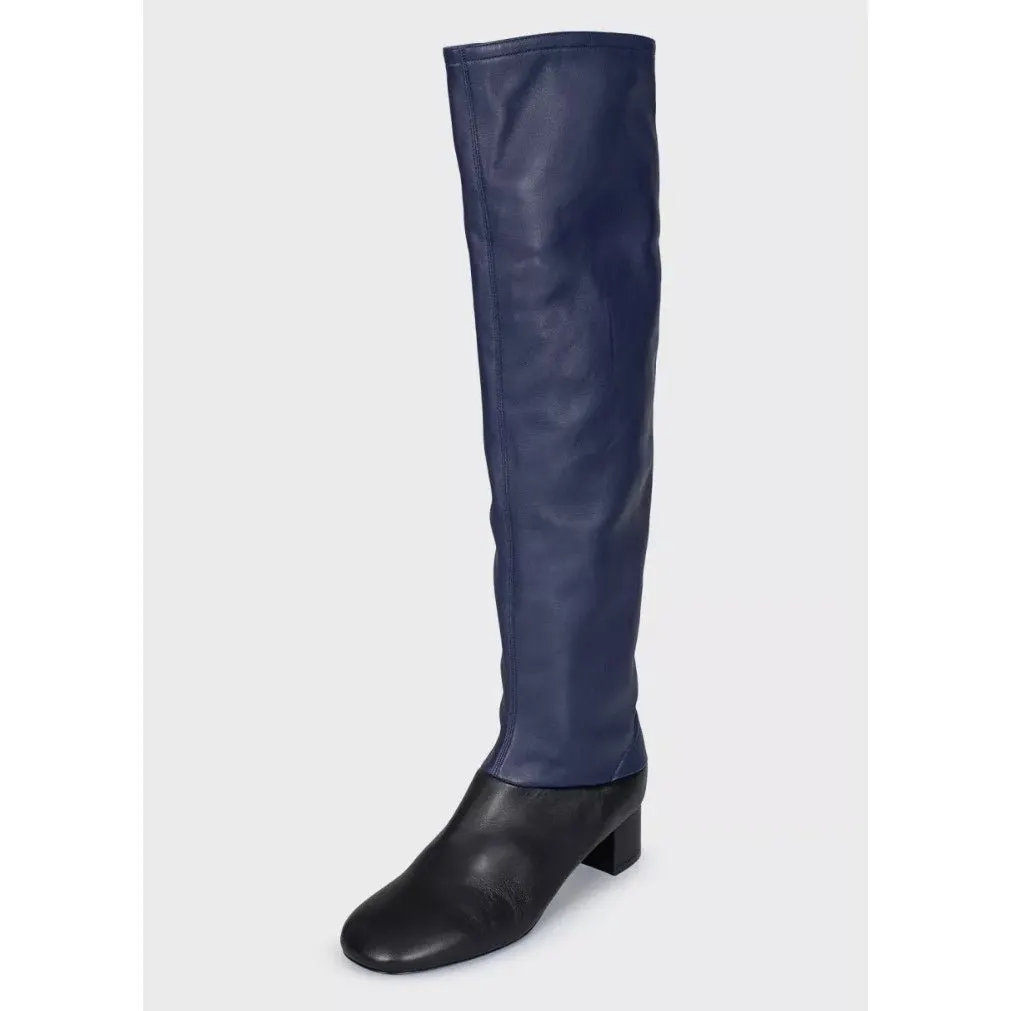 Celine NWOB Celine Blue & Black Leather Boots - Size 40Pre-owned Black Leather Never worn - Inside View
