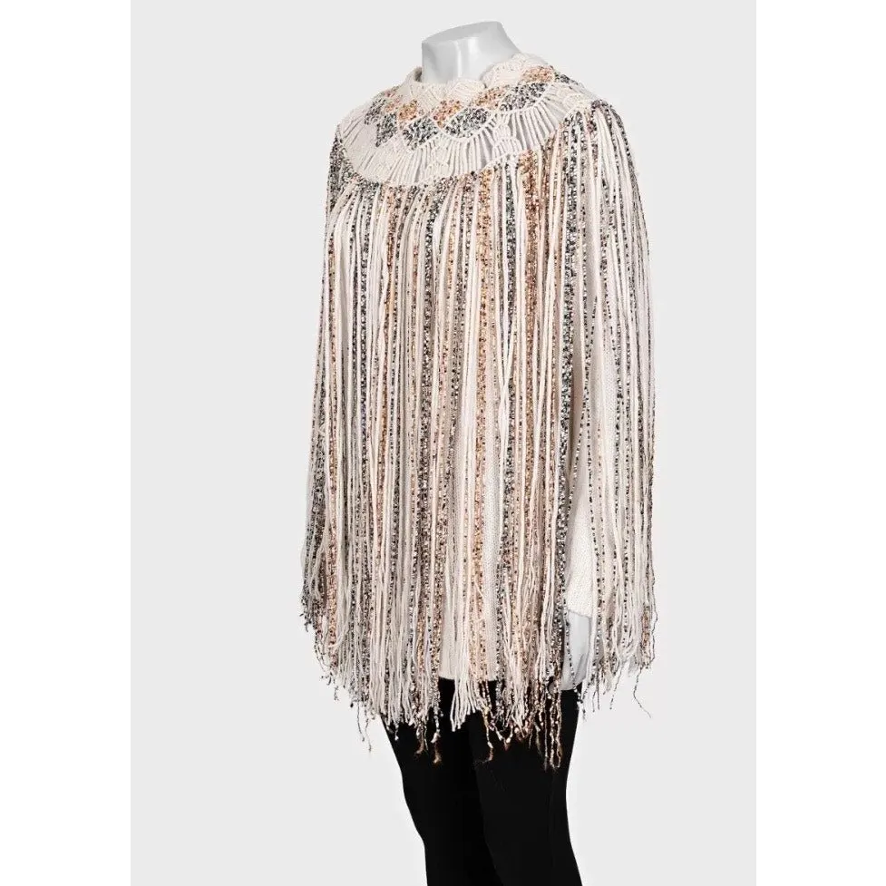 Dior NWOT Christian Dior Beige Cashmere-Blend Sweater Sz.38 Pre-owned Beige Wool Never worn - Back View