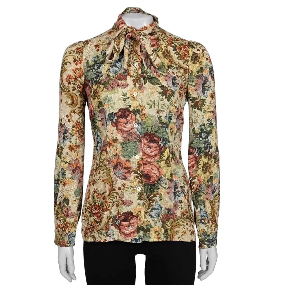 Dolce & Gabbana Floral حرير بلوزة IT 38XS مستعملة