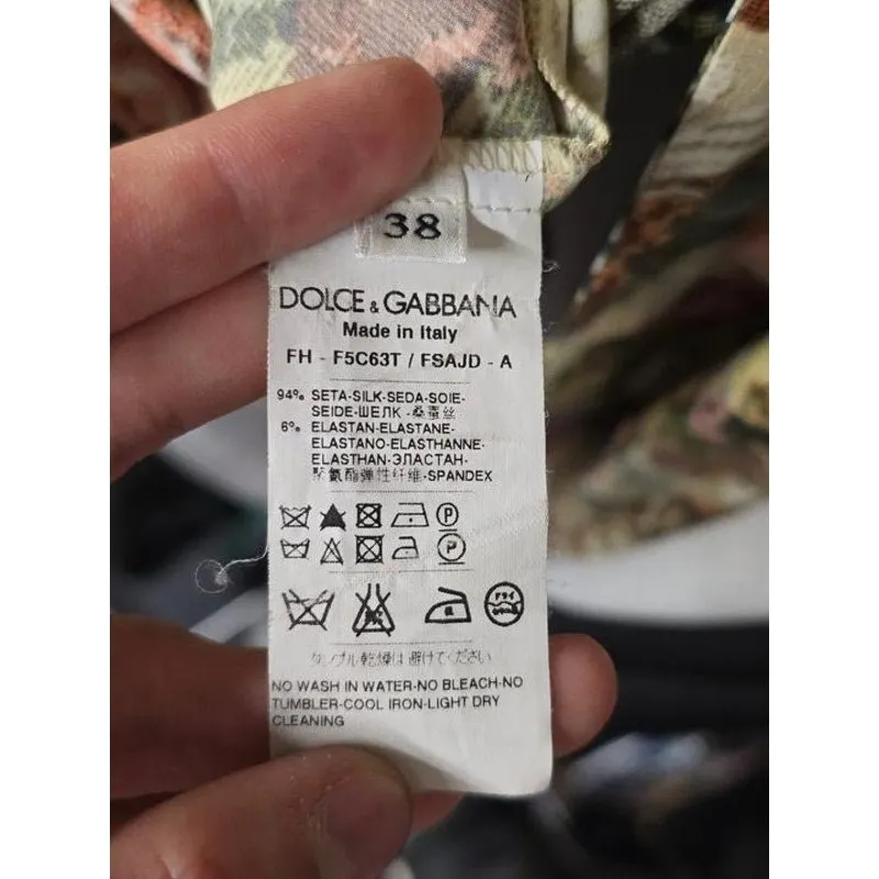 Dolce & Gabbana Floral Silk Blouse - IT 38/XS Pre-owned MultiColor Silk Good - Box View