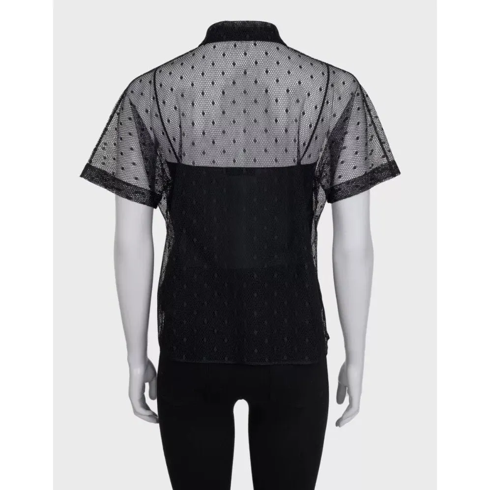 Dior Black Silk Sheer Blouse - Size S Pre-owned Black Silk Never worn - Inside View