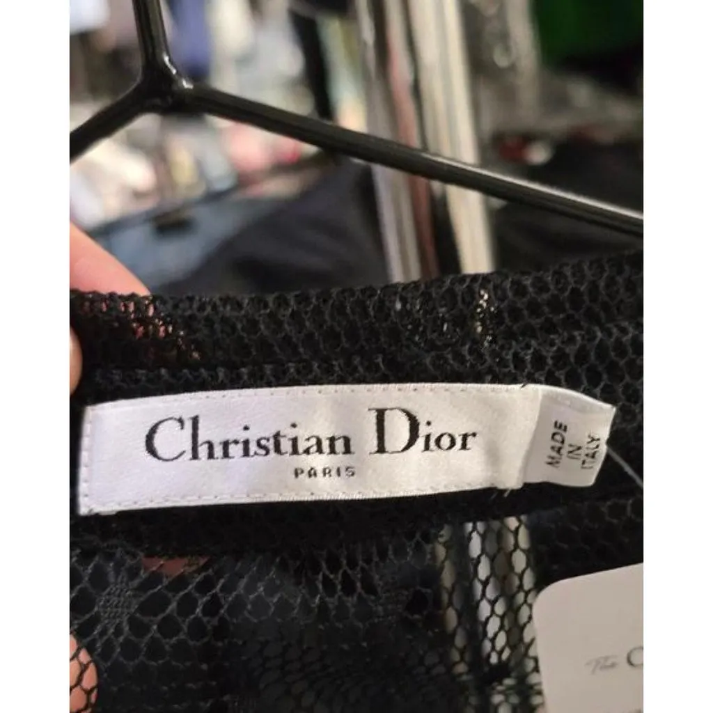 Dior Black Silk Sheer Blouse - Size S Pre-owned Black Silk Never worn - Box View