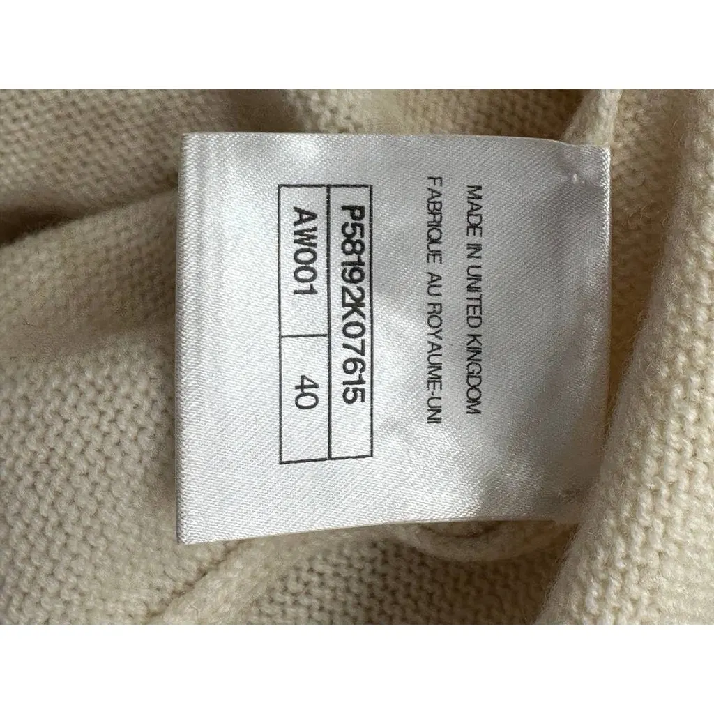 Chanel Cream Cashmere Knit Dress & Cardigan, FR 40 Pre-owned Beige Wool Good - Box View