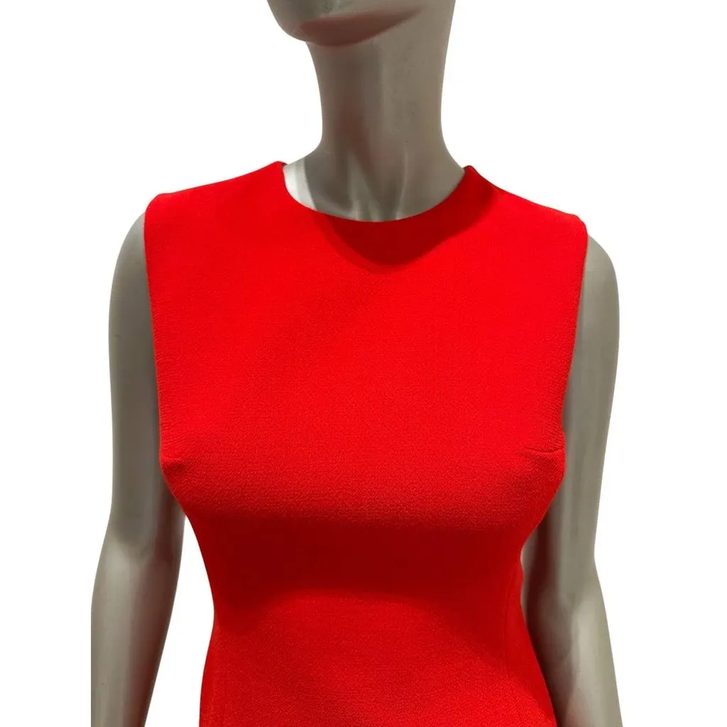 Dior Red Wool A-Line Mini Dress Sz.38 Pre-owned Red Wool Good - Inside View