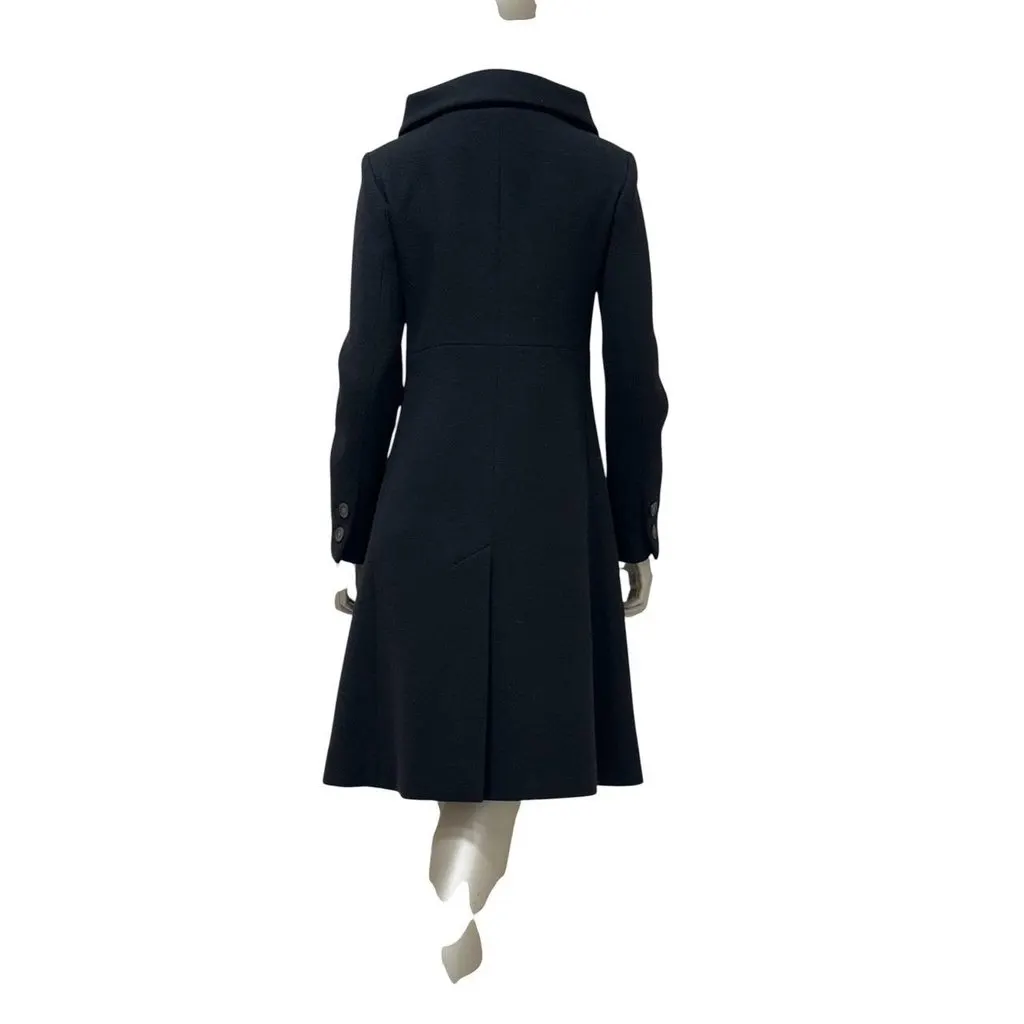 Chanel Black Wool Coat A-Line Double-Breasted Sz. 38 Pre-owned Black Wool Good - Box View