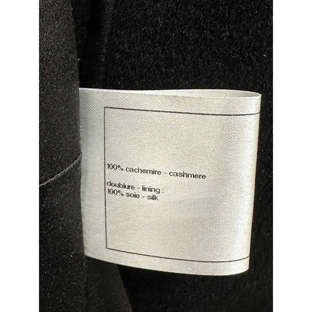 Chanel 09 Black Cashmere Long Coat Sz.36 Pre-owned Black Wool Good - Box View