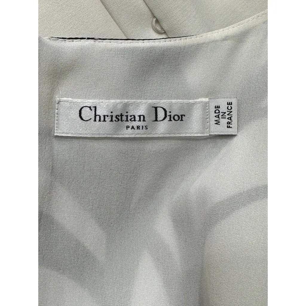 Dior White Peplum Jacket & Skirt Set Sz.38/40 pre-owned White Silk Good - Box View