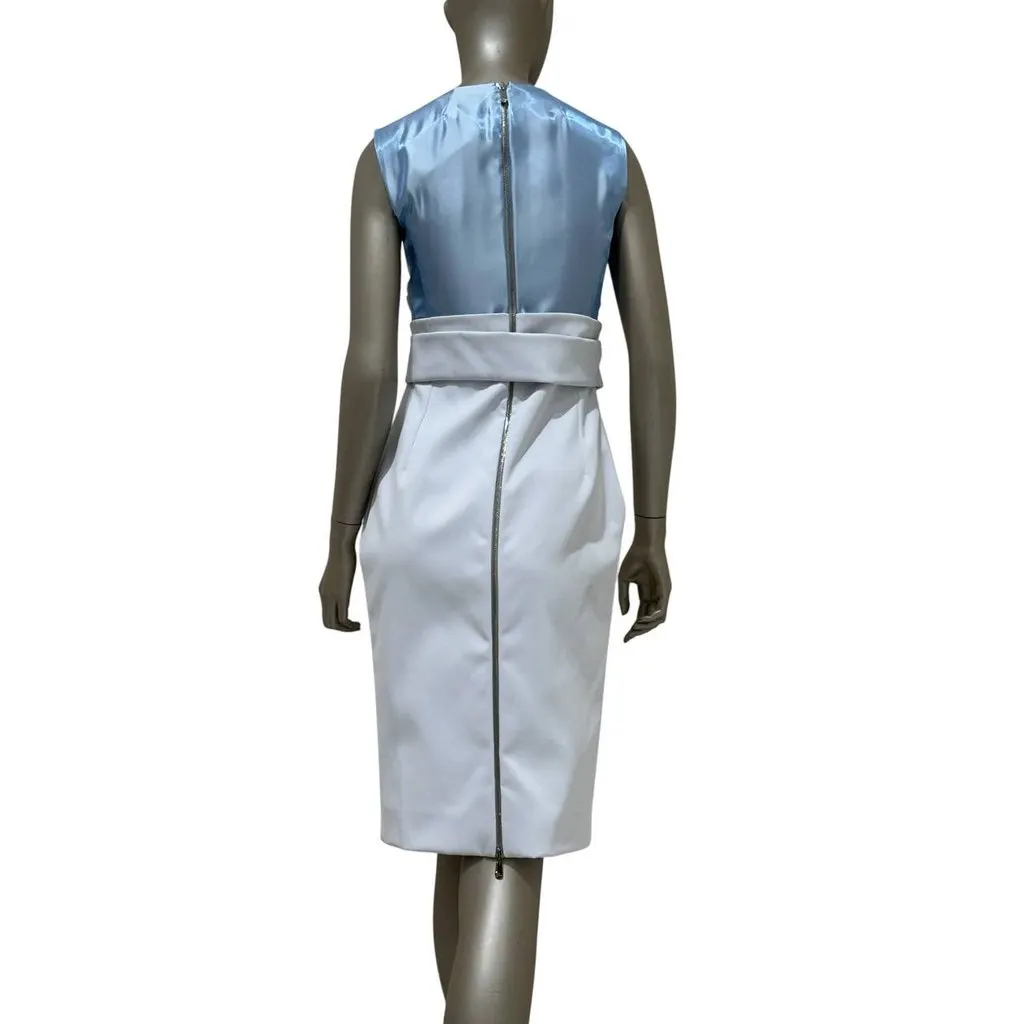 Dior Silk-Blend Cocktail Dress Sz.38 Pre-owned White Silk Good - Back View