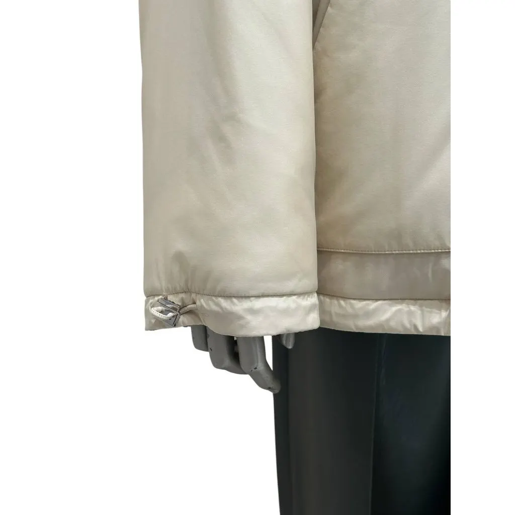 Loro Piana Reversible Down Hooded Jacket - XL Pre-owned Beige Wool Good - Model View