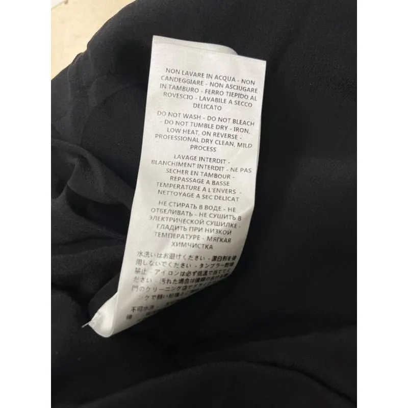 Alexander McQueen NWOT Alexander McQueen Black Asymmetric Maxi Dress Sz.42 Pre-owned Black Silk Never worn - Model View