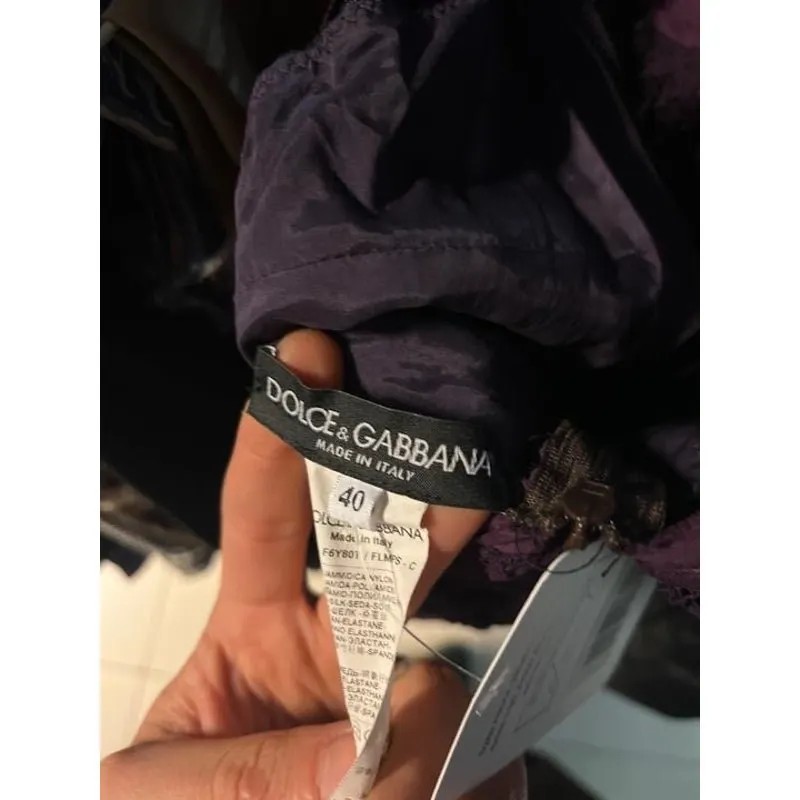 Dolce & Gabbana Purple Lace Mini Dress - IT 40 S Pre-owned Purple Lace Good - Box View